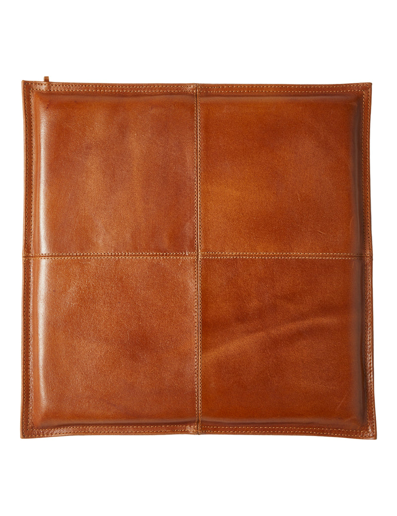 Sædehynde 38x38 bøffel læder cognac