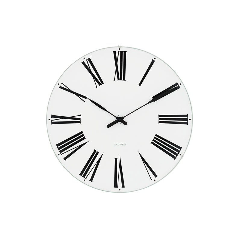 Arne Jacobsen - Roman Vægur Ø16 cm hvid/sort