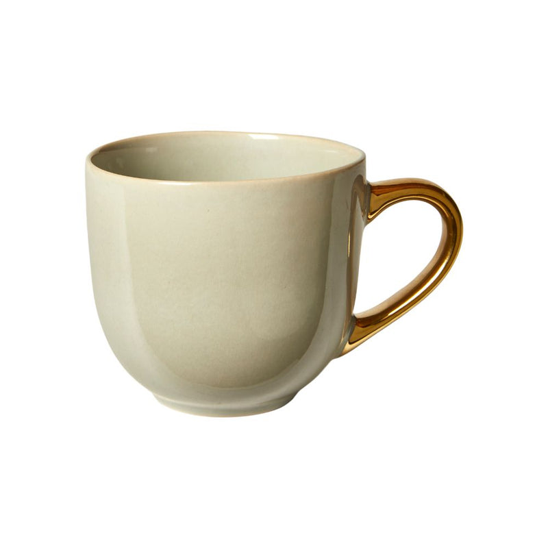 Tasse in Mintgrün mit goldfarbenem Henkel – D11x7 cm