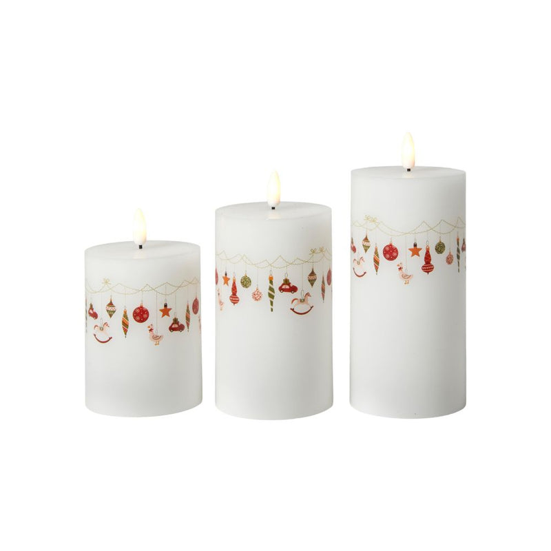 LED-blockljus 3 st - julgirlang