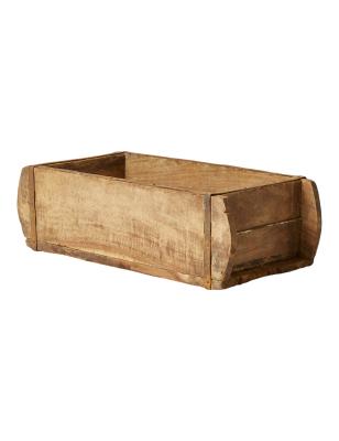 Ziegelform aus recyceltem Holz, 31 x 14 x 9 cm, natur 