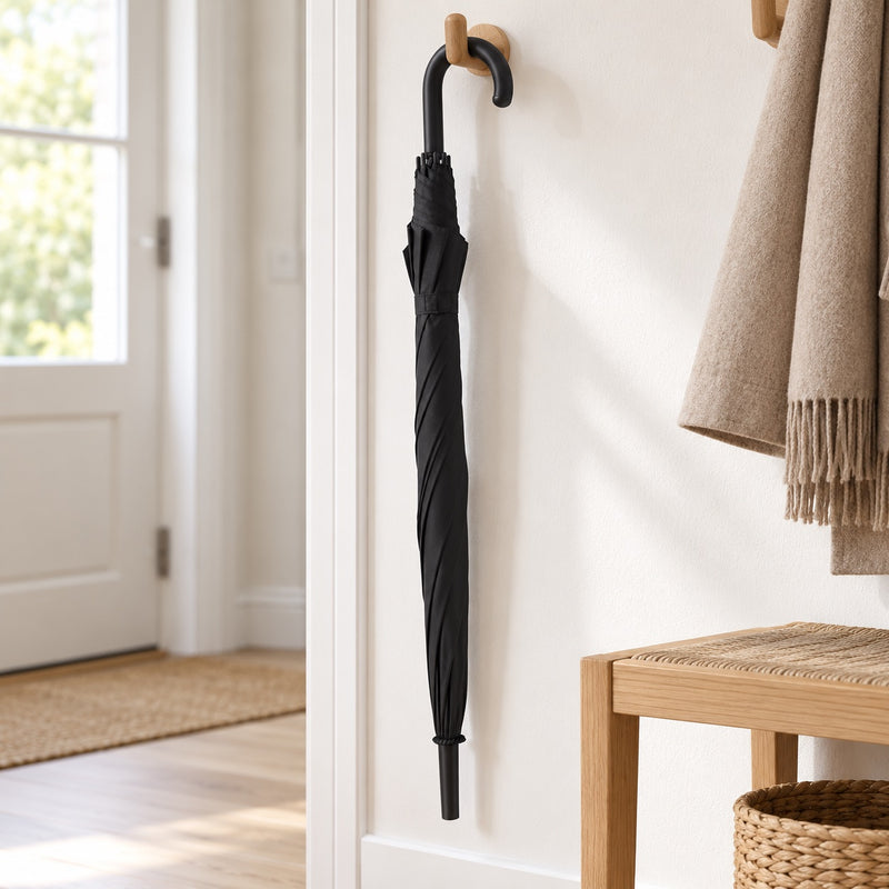 Paraply 58 cm sort derhjemme