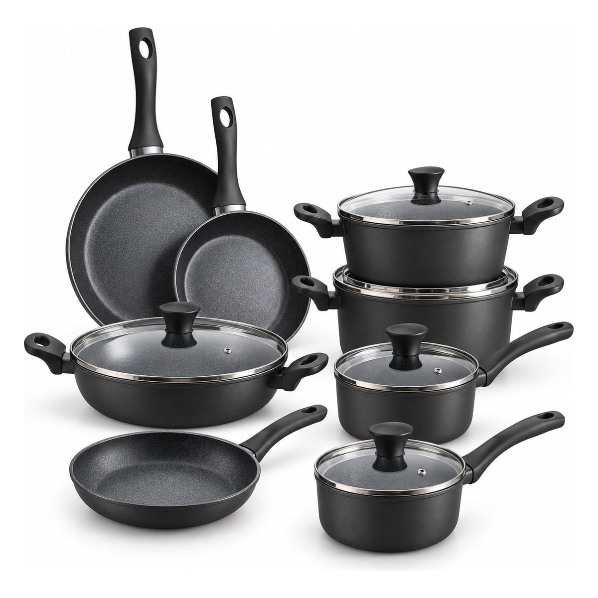Grydesæt aluminium 16 dele
