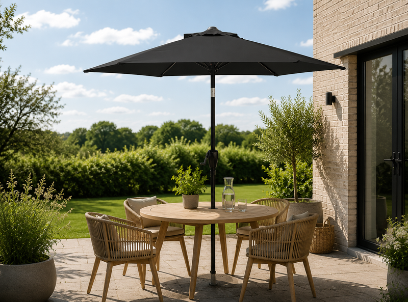 Hoffmann - Madrid parasol Ø2 m alu grå NR. 120