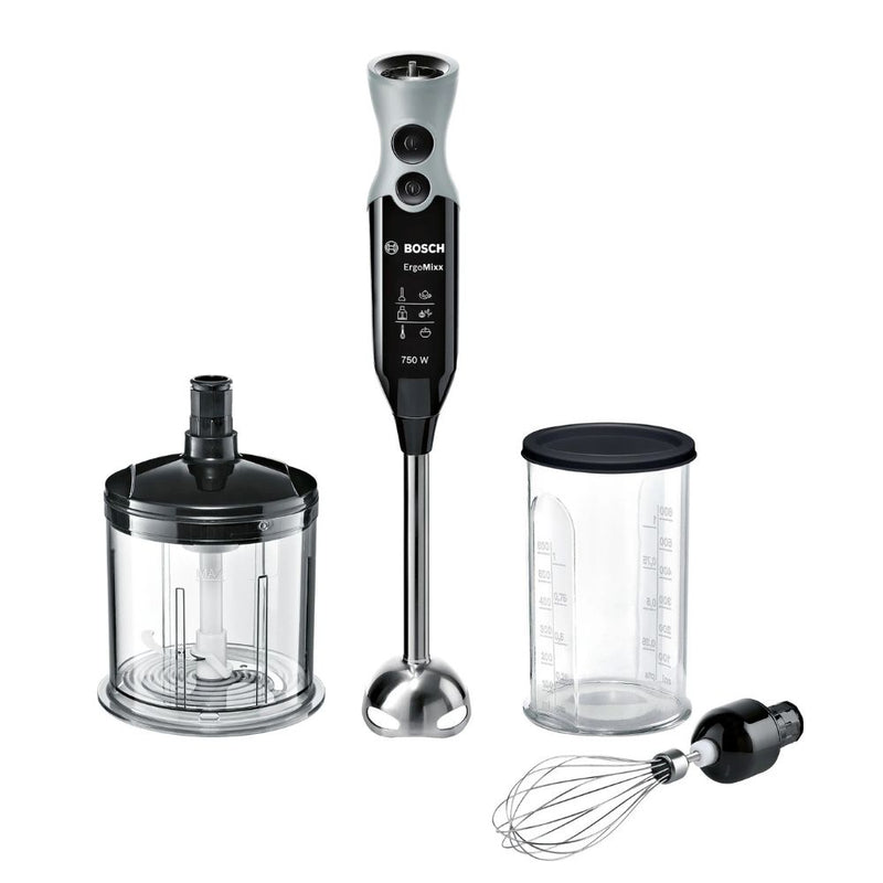 Bosch - Stavblender 750W m/hakker og piskeris, stålstav