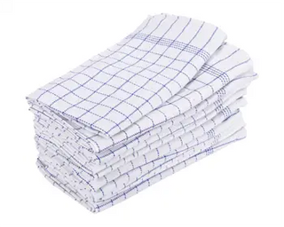 Haahr & Co - Kokkeviskestykke Hvid 10 Stk MEGA PACK 50x100 cm