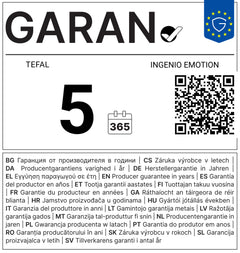 GARAN – Tefal Ingenio Emotion: 5 års producentgaranti