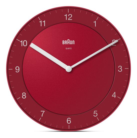 Braun - Wanduhr rot BC06R Ø 20 cm 