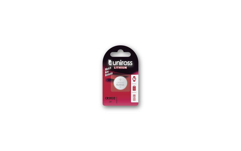 Uniross Lithium-Knopfzelle CR2032 3V - BL1 