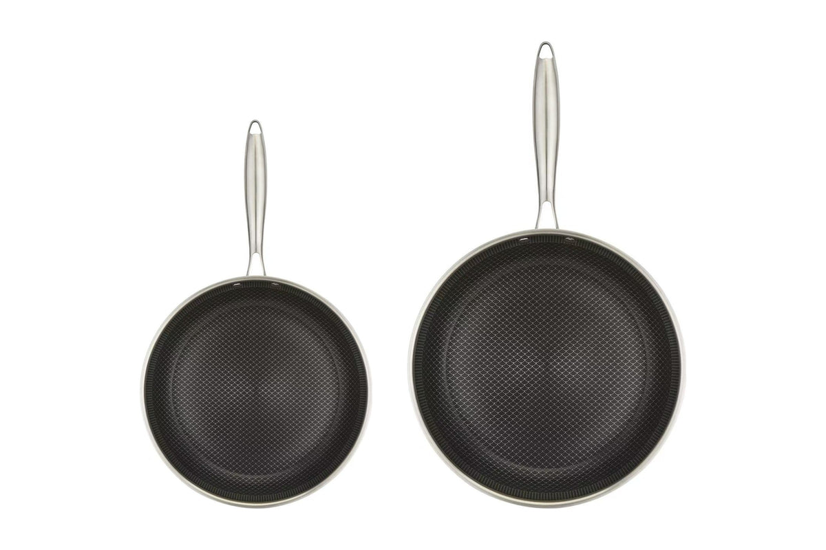 Miso hybrid stegepandesæt 2 dele med stegepande 20 og 24 cm set ovenfra