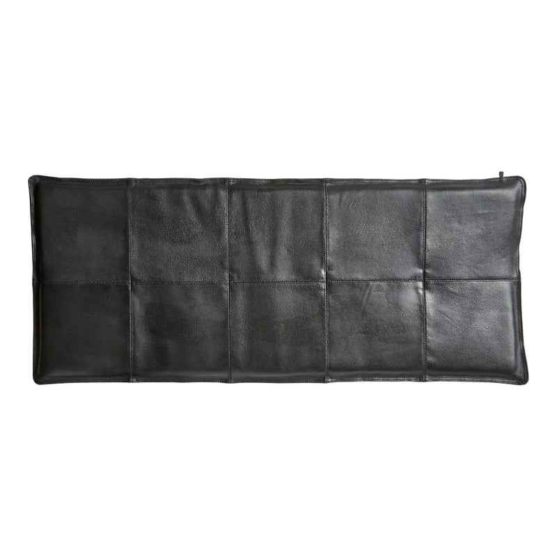 Sædehynde bænk 90x35cm bøffel læder sort