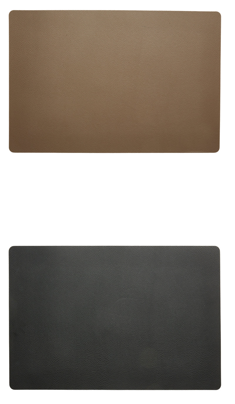Dacore - Dækkeserviet PU soft 30x45 cm - Taupe/sort vendbar
